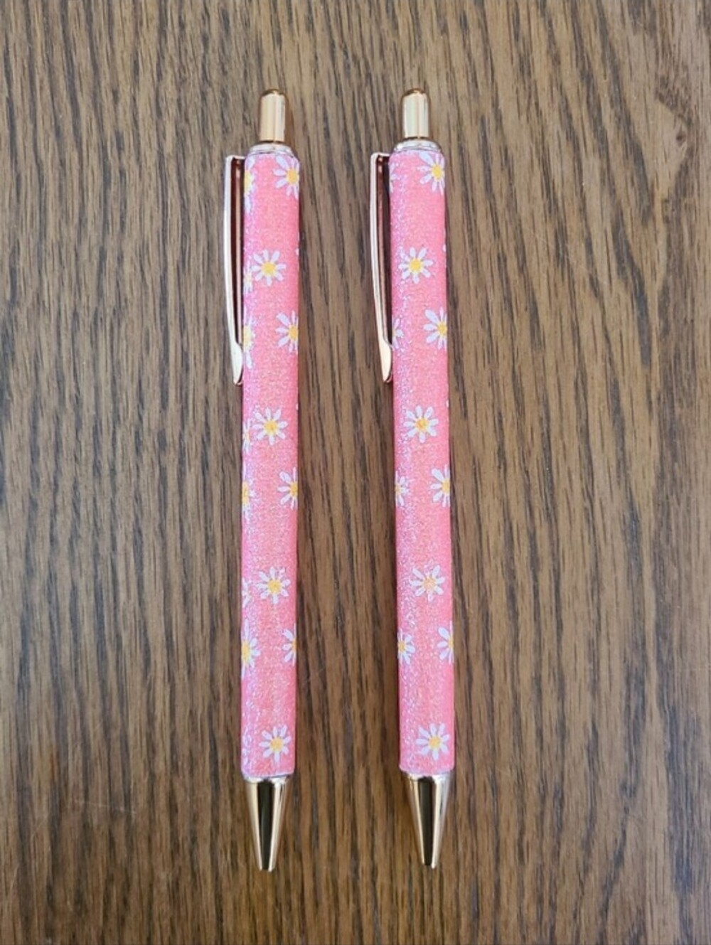 Coral Daisy Ballpoint Pen Set